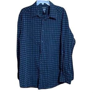 Axcess Mens Dress Shirt Striped Long Sleeve Button Down Collared Black XL